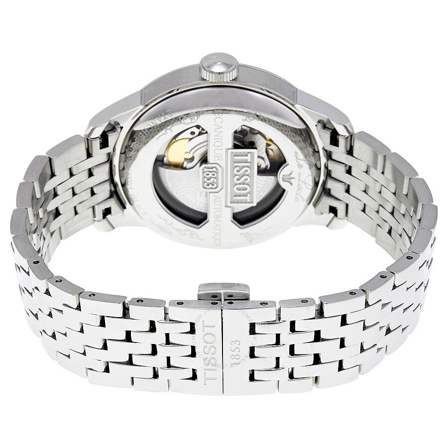 Tissot Le Locle Powermatic 80 automatic movement visible through transparent caseback