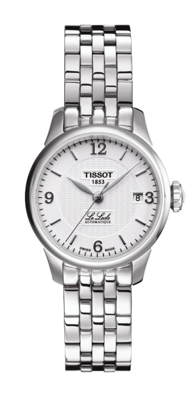 Tissot Le Locle Small Lady Automatic silver women's watch with white dial and steel bracelet