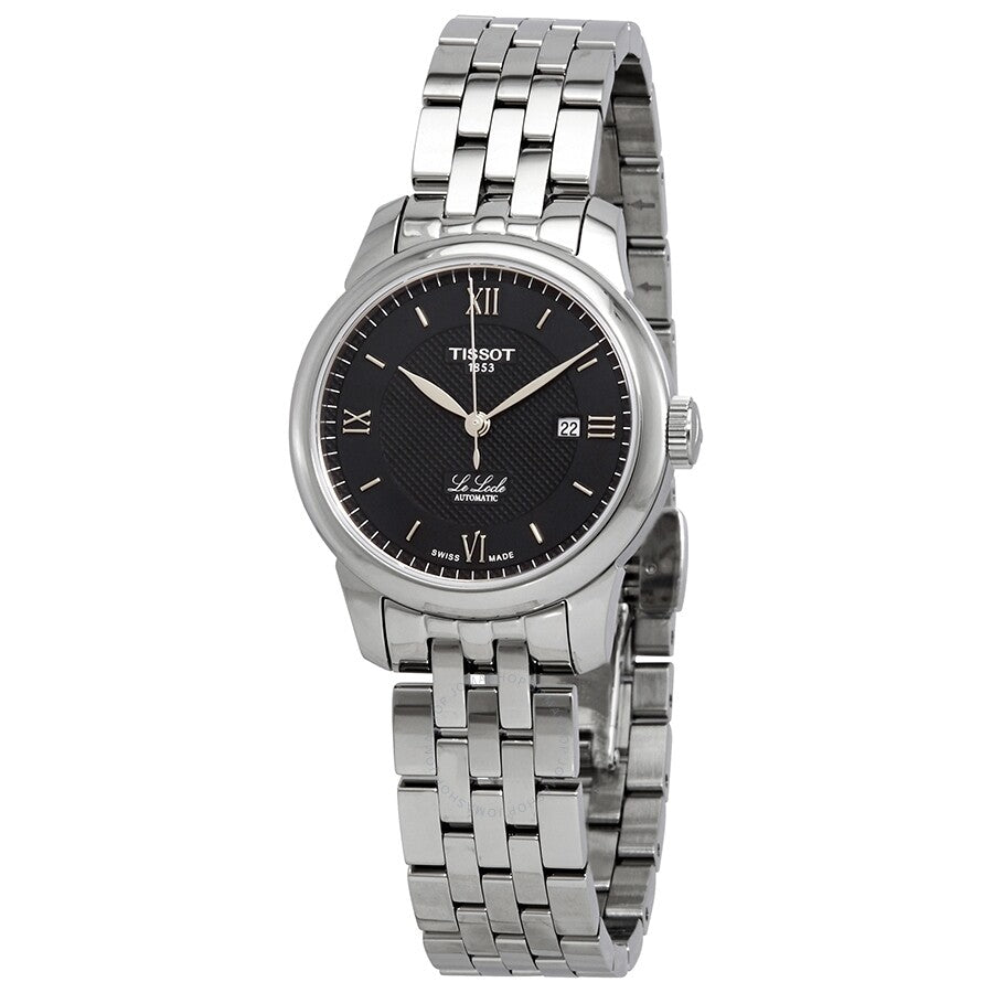Tissot Le Locle automatic black dial ladies watch with stainless steel bracelet