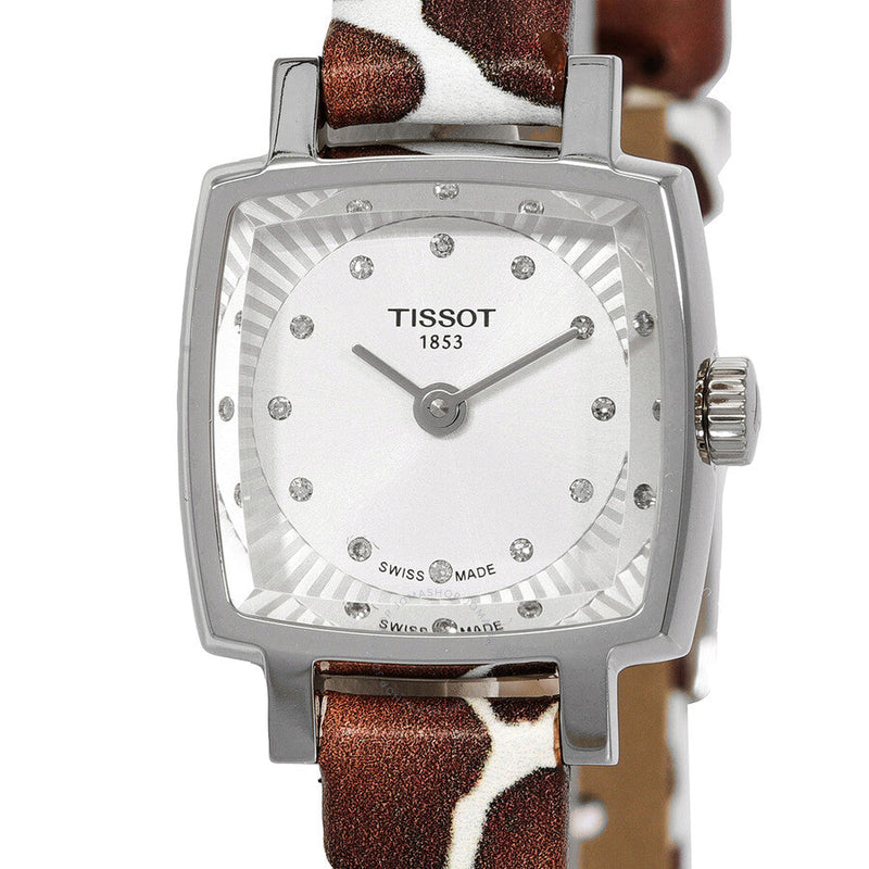 Tissot Lovely Giraffe Quartz Diamond Silver Dial Ladies Watch T058.109.17.036.00 - The Watches Men & Co #4