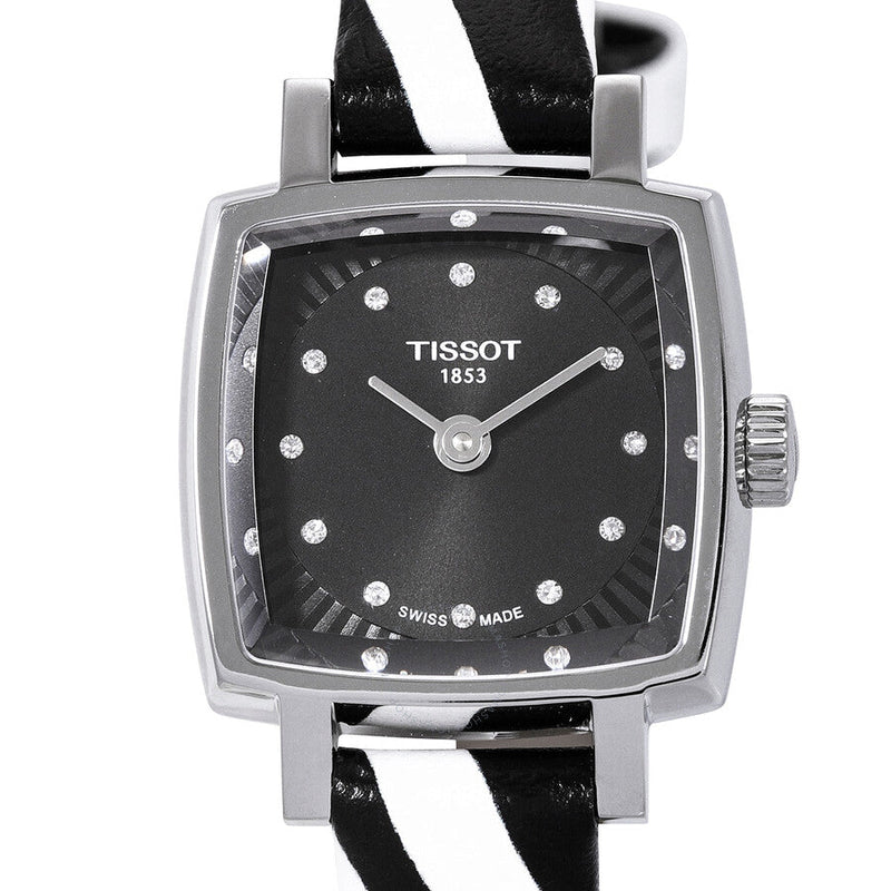 Tissot Lovely Quartz Diamond Black Dial Ladies Watch T058.109.17.056.00 - The Watches Men & Co #4