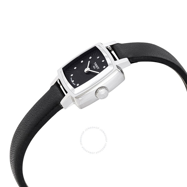 Tissot Lovely Square Quartz Diamond Black Dial Ladies Watch T058.109.16.056.00 - The Watches Men & Co #2