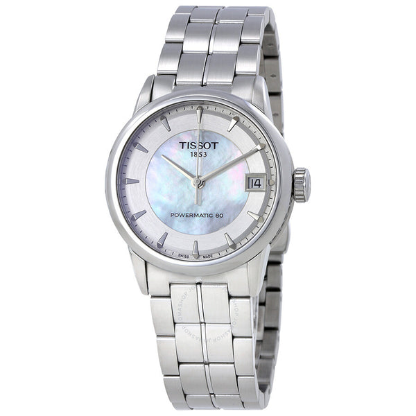 Tissot Luxury Powermatic 80 Mother of Pearl Ladies Watch T0862071111100 - The Watches Men & Co