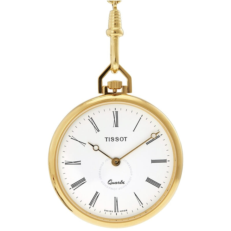 Tissot T-Pocket Lepine Quartz White Dial Unisex Pocket Watch T82.4.553.13 - The Watches Men & Co #3