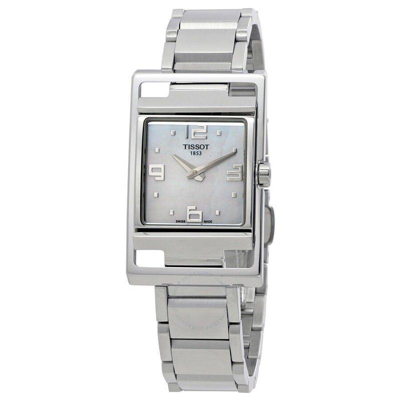 Tissot My-T Open Steel Mother of Pearl Dial Ladies Watch T032.309.11.117.00 - The Watches Men & Co