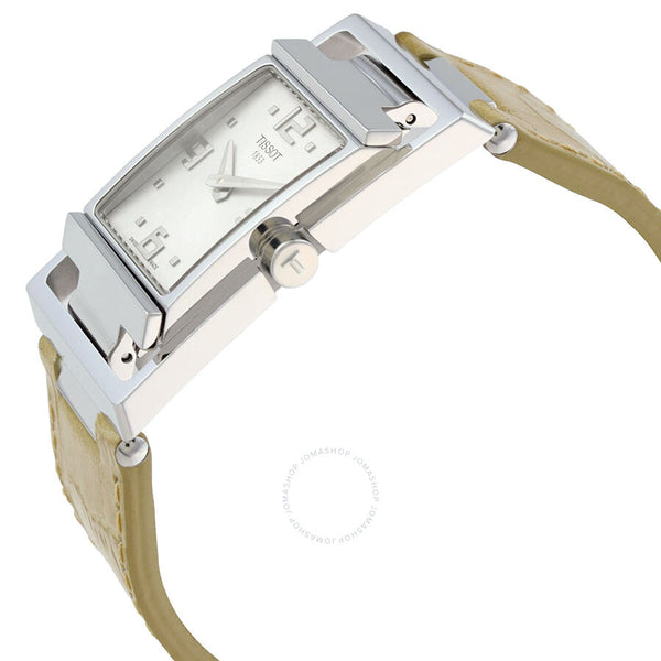 Tissot My T Silver Dial Beige Leather Ladies Watch T032.309.16.037.00 - The Watches Men & Co #2