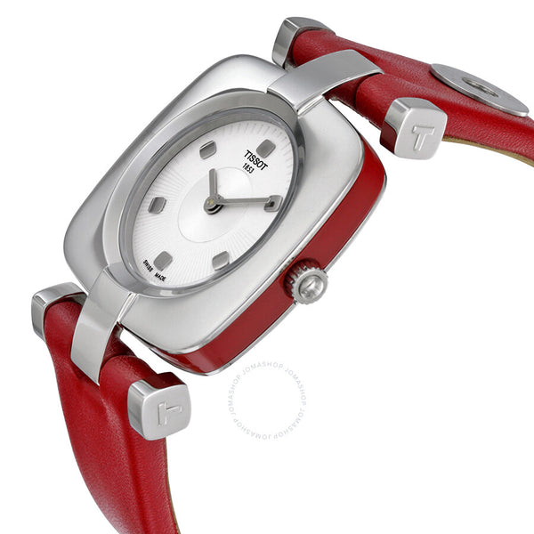 Tissot Odaci-T Silver Dial Pink Leather Ladies Watch T020.309.16.031.02 - The Watches Men & Co #2