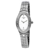 Tissot Oval-T Quartz Diamond Silver Dial Ladies Watch T47.1.485.31 - The Watches Men & Co