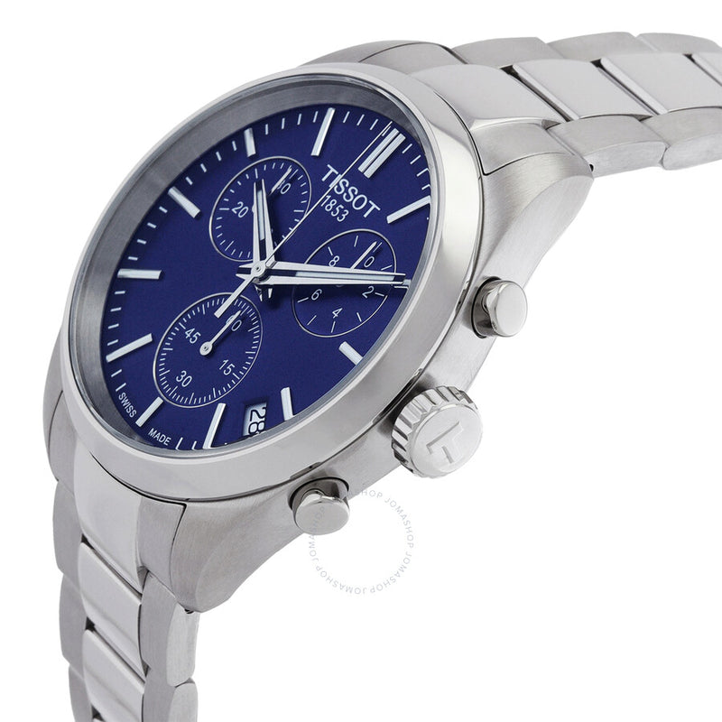 Tissot PR 100 Chronograph Quartz Blue Dial Men's Watch T1504171104100 - The Watches Men & Co #2