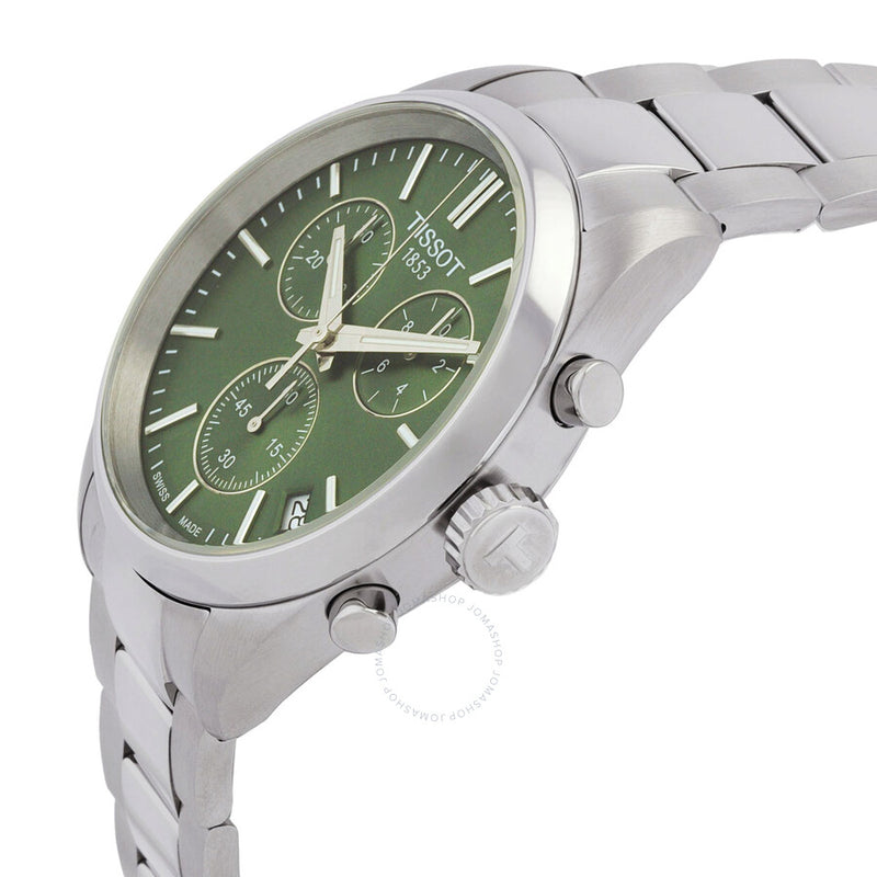 Tissot PR 100 Chronograph Quartz Green Dial Men's Watch T150.417.11.091.00 - The Watches Men & Co #2