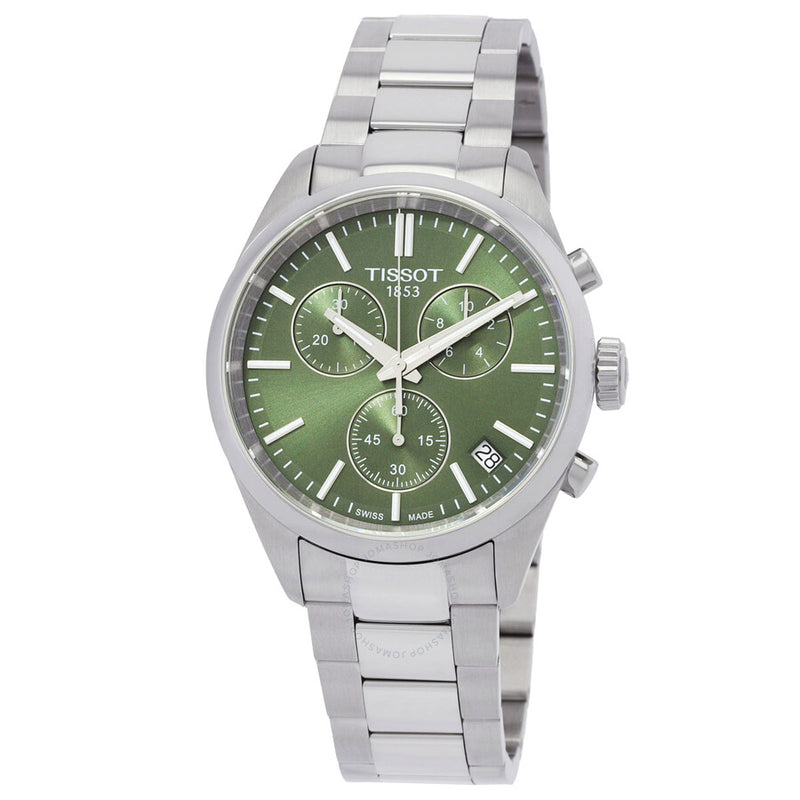 Tissot PR 100 Chronograph Quartz Green Dial Men's Watch T150.417.11.091.00 - The Watches Men & Co