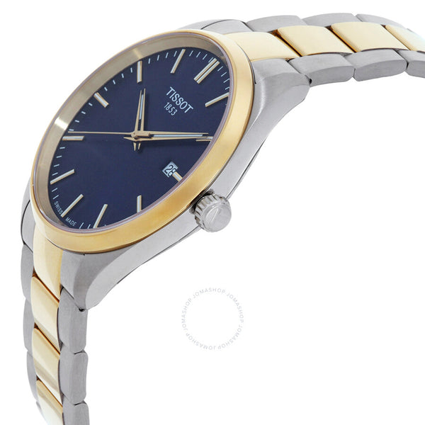 Tissot PR 100 Quartz Blue Dial Two-Tone Men's Watch T1504102204100 - The Watches Men & Co #2
