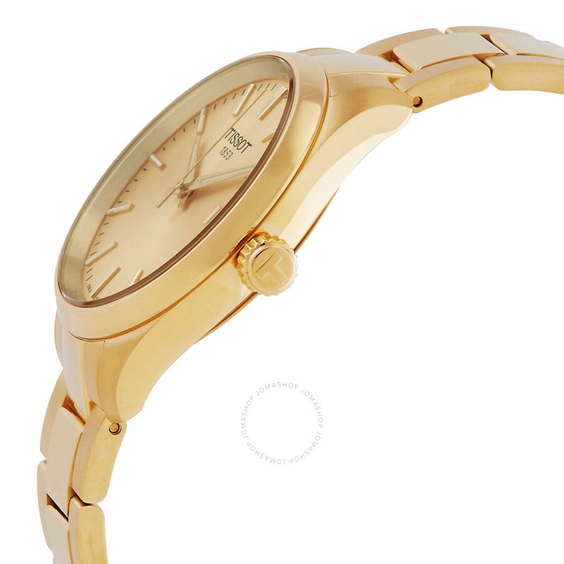 Tissot PR 100 Quartz Champagne Dial Ladies Watch T1502103302100 - The Watches Men & Co #2