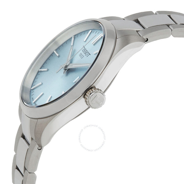 Tissot PR 100 Quartz Ice Blue Dial Ladies Watch T1502101135100 - The Watches Men & Co #2