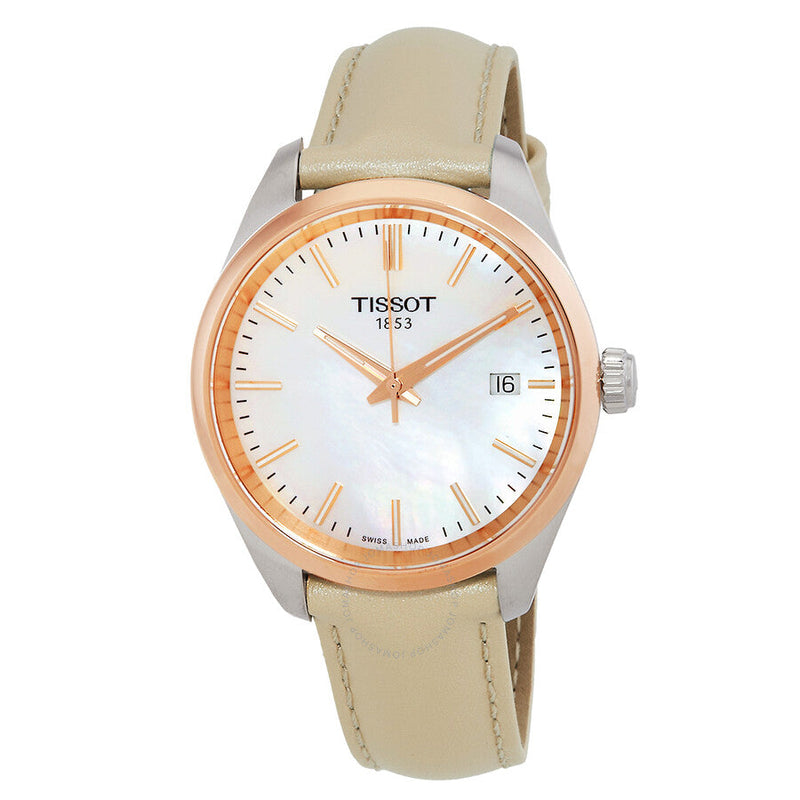 Tissot PR 100 Quartz White Mother of Pearl Dial Ladies Watch T1502102611100 - The Watches Men & Co