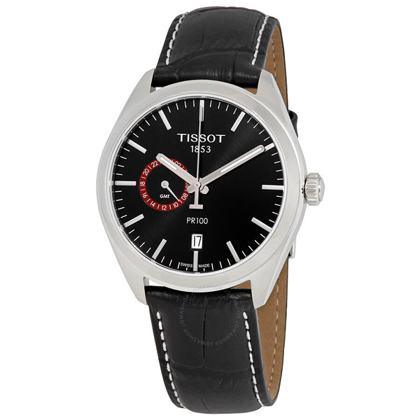 Tissot PR100 Dual Time Black Dial Men's Watch T101.452.16.051.00 - The Watches Men & Co