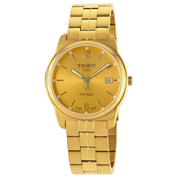 Tissot PR100 Gold PVD Men's Watch T0494103302700 - The Watches Men & Co
