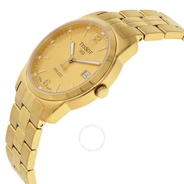 Tissot PR100 Gold PVD Men's Watch T0494103302700 - The Watches Men & Co #2