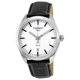 Tissot PR100 Silver Dial Black Leather Men's Watch T1014101603100 - The Watches Men & Co