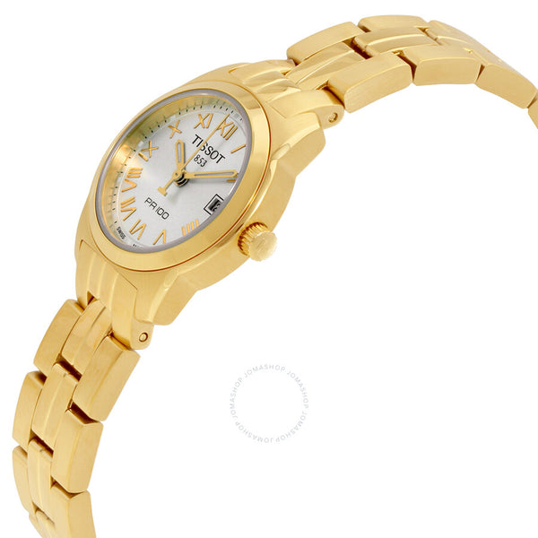 Tissot PR100 Silver Dial Ladies Watch T0492103303300 - The Watches Men & Co #2