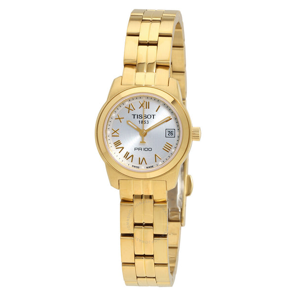 Tissot PR100 Silver Dial Ladies Watch T0492103303300 - The Watches Men & Co