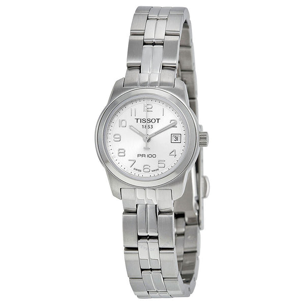 Tissot PR100 Silver DIal Stainless Steel Ladies Watch T0492101103200 - The Watches Men & Co