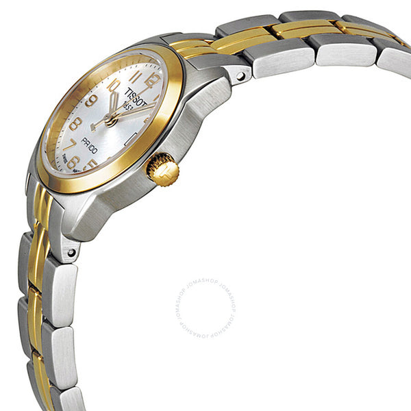 Tissot PR100 Silver Dial Two-tone Ladies Watch T0492102203200 - The Watches Men & Co #2