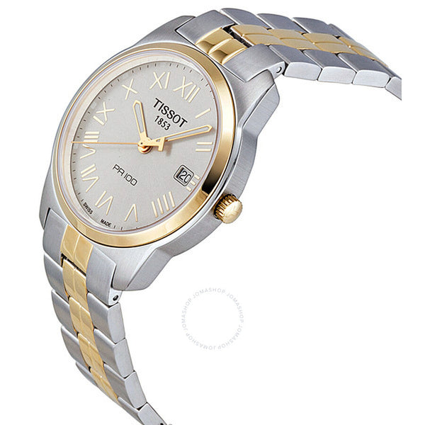 Tissot PR100 Silver Dial Two-Tone Stainless Steel Men's Watch T0494102203301 - The Watches Men & Co #2