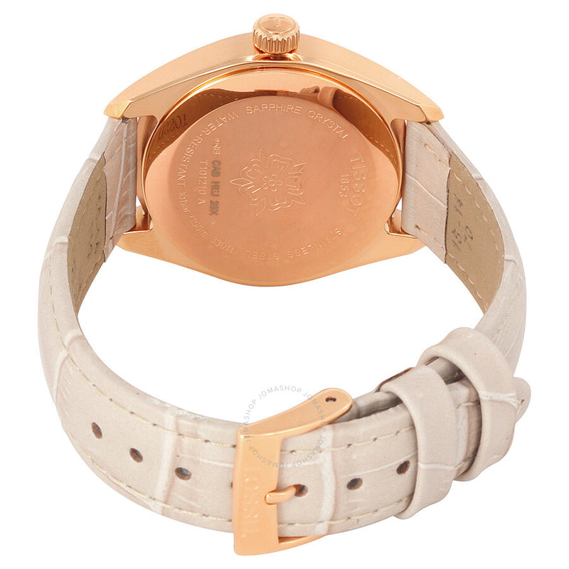 Tissot PR100 Silver Dial White Leather Ladies Watch T101.210.36.031.00 - The Watches Men & Co #3