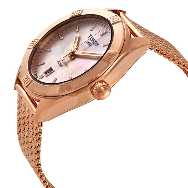 Tissot PR100 Sport Chic Pink Mother of Pearl Dial Ladies Watch T101.910.33.151.00 - The Watches Men & Co #2