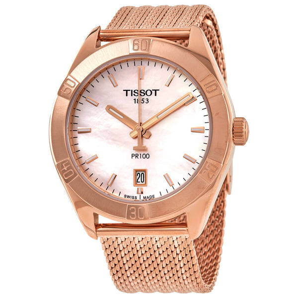 Tissot PR100 Sport Chic Pink Mother of Pearl Dial Ladies Watch T101.910.33.151.00 - The Watches Men & Co