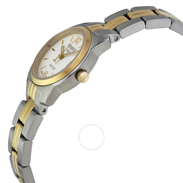 Tissot PR100 White Dial Two-tone Ladies Watch T0492102201700 - The Watches Men & Co #2