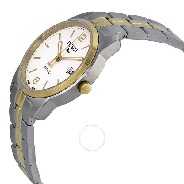 Tissot PR100 White Dial Two-tone Men's Watch T0494102201700 - The Watches Men & Co #2