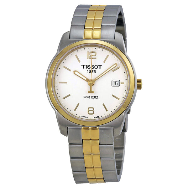Tissot PR100 White Dial Two-tone Men's Watch T0494102201700 - The Watches Men & Co