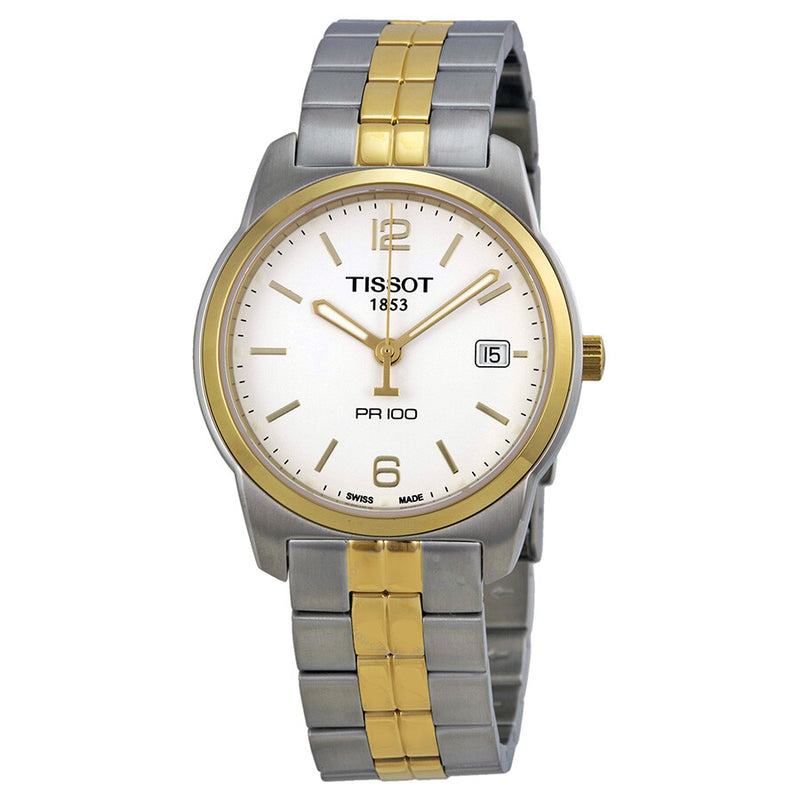 Tissot PR100 White Dial Two-tone Men's Watch T0494102201700 - The Watches Men & Co