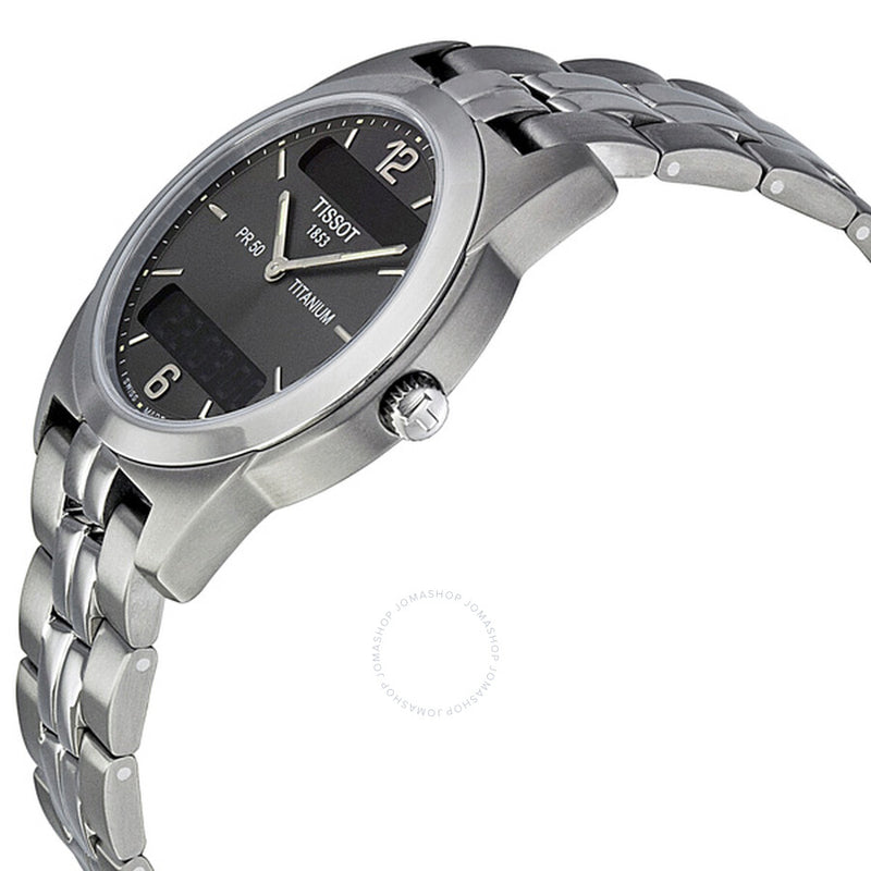 Tissot PR 50 Titanium Analog/Digital Grey Men's Watch T34.7.487.62 - The Watches Men & Co #2