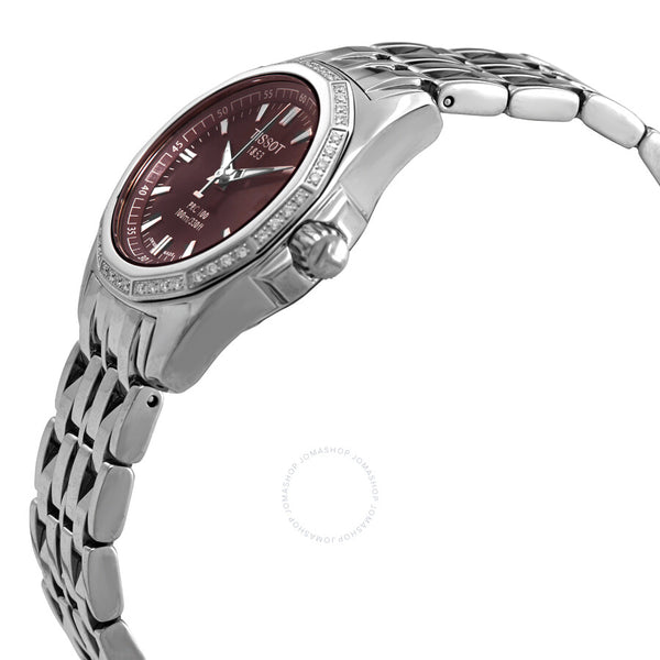 Tissot PRC 100 Chronograph Quartz Brown Dial Ladies Watch T22.1.181.11 - The Watches Men & Co #2