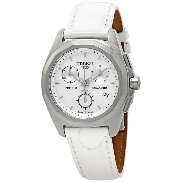 Tissot PRC 100 Chronograph Silver Dial Ladies Watch T008.217.16.111.00 - The Watches Men & Co