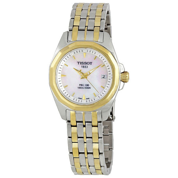 Tissot PRC 100 Mother of Pearl Ladies Watch T0080102211100 - The Watches Men & Co