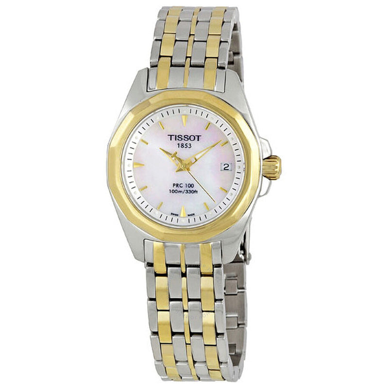 Tissot PRC 100 Mother of Pearl Ladies Watch T0080102211100 - The Watches Men & Co
