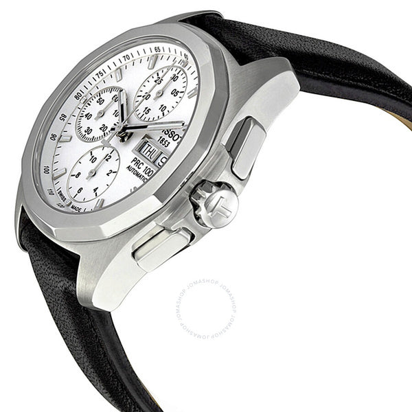 Tissot PRC 100 Quadrato Chronograph White Dial Men's Watch T0084141603100 - The Watches Men & Co #2