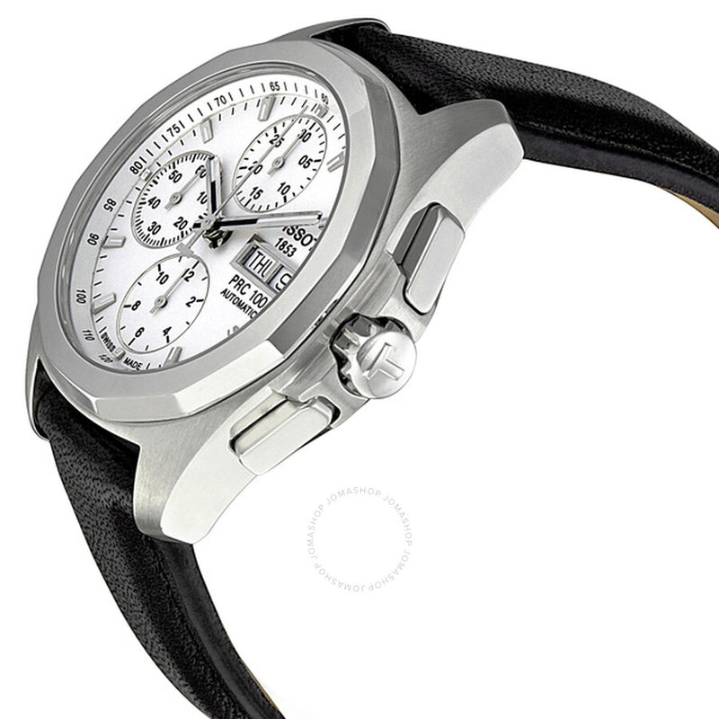 Tissot PRC 100 Quadrato Chronograph White Dial Men's Watch T0084141603100 - The Watches Men & Co #2
