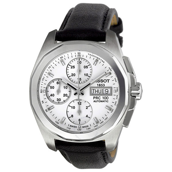 Tissot PRC 100 Quadrato Chronograph White Dial Men's Watch T0084141603100 - The Watches Men & Co