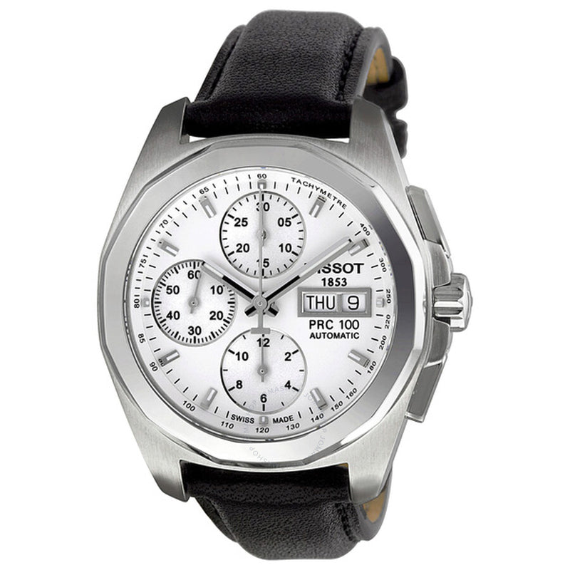 Tissot PRC 100 Quadrato Chronograph White Dial Men's Watch T0084141603100 - The Watches Men & Co