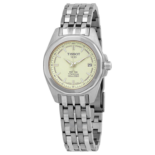 Tissot PRC 100 Quartz Ivory Dial Ladies Watch T008.010.44.261.00 - The Watches Men & Co