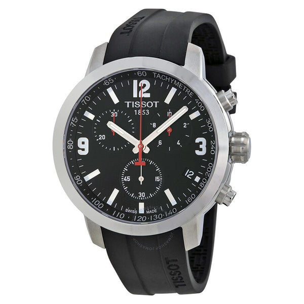 Tissot PRC 200 Chronograph Black Dial Men's Watch T0554171705700 - The Watches Men & Co