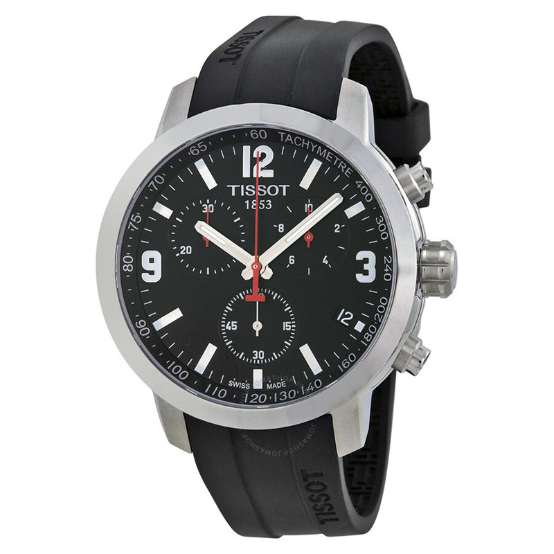 Tissot PRC 200 Chronograph Black Dial Men's Watch T0554171705700 - The Watches Men & Co