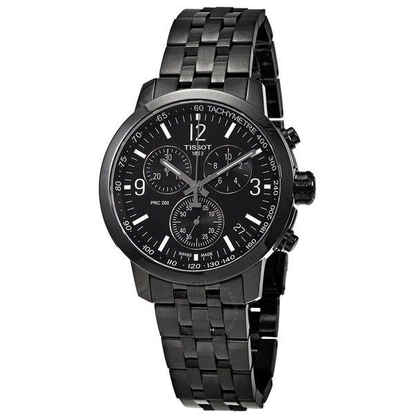 Tissot PRC 200 Chronograph Quartz Black Dial Men's Watch T114.417.33.057.00 - The Watches Men & Co