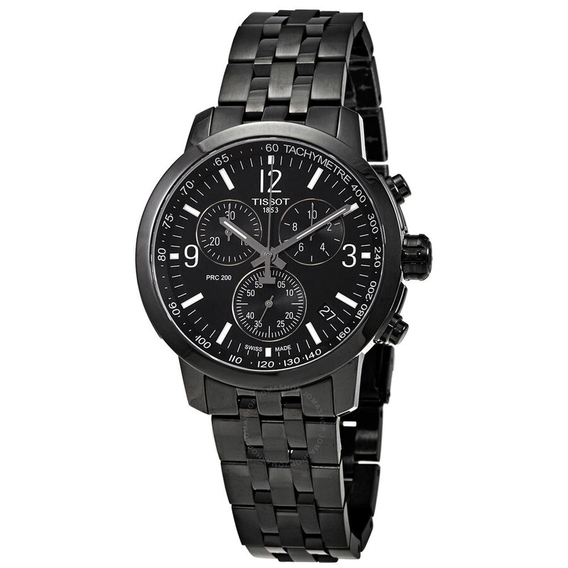 Tissot PRC 200 Chronograph Quartz Black Dial Men's Watch T114.417.33.057.00 - The Watches Men & Co