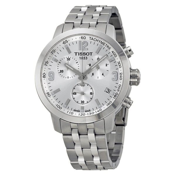 Tissot PRC 200 Chronograph Silver Dial Men's Watch T0554171103700 - The Watches Men & Co